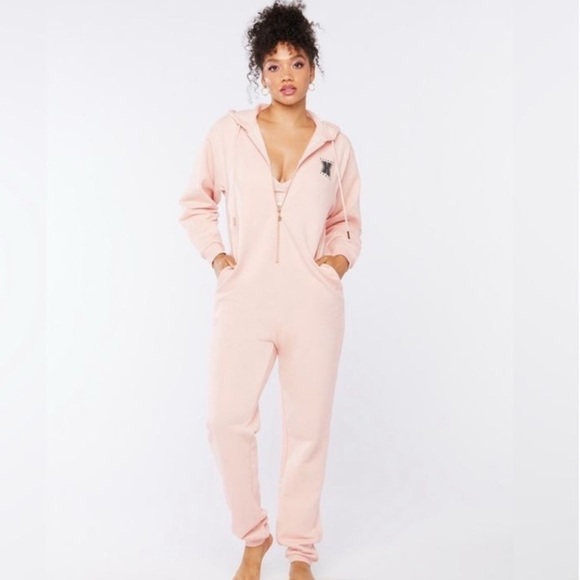 Savage X Fenty Other - Forever Fenty Savage X Hooded Jumpsuit Pale Pink Size 3X EUC